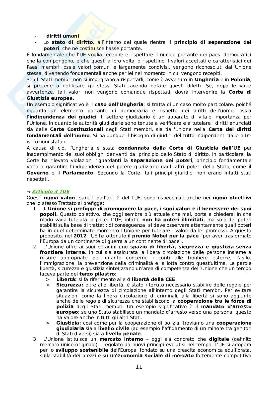 Riassunto esame Diritto dell'Unione Europea, Prof. Adinolfi Adelina, libro consigliato Introduzione al diritto dell'Unione Europea, Gaja, Adinolfi Pag. 11