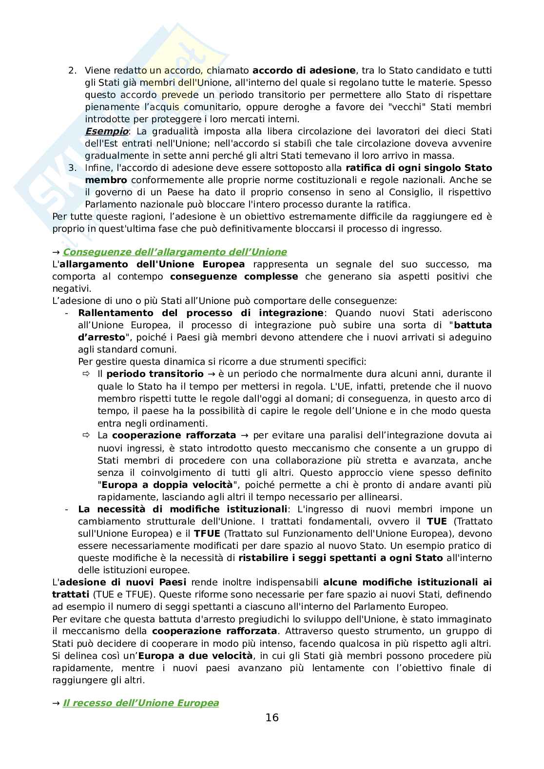 Riassunto esame Diritto dell'Unione Europea, Prof. Adinolfi Adelina, libro consigliato Introduzione al diritto dell'Unione Europea, Gaja, Adinolfi Pag. 16