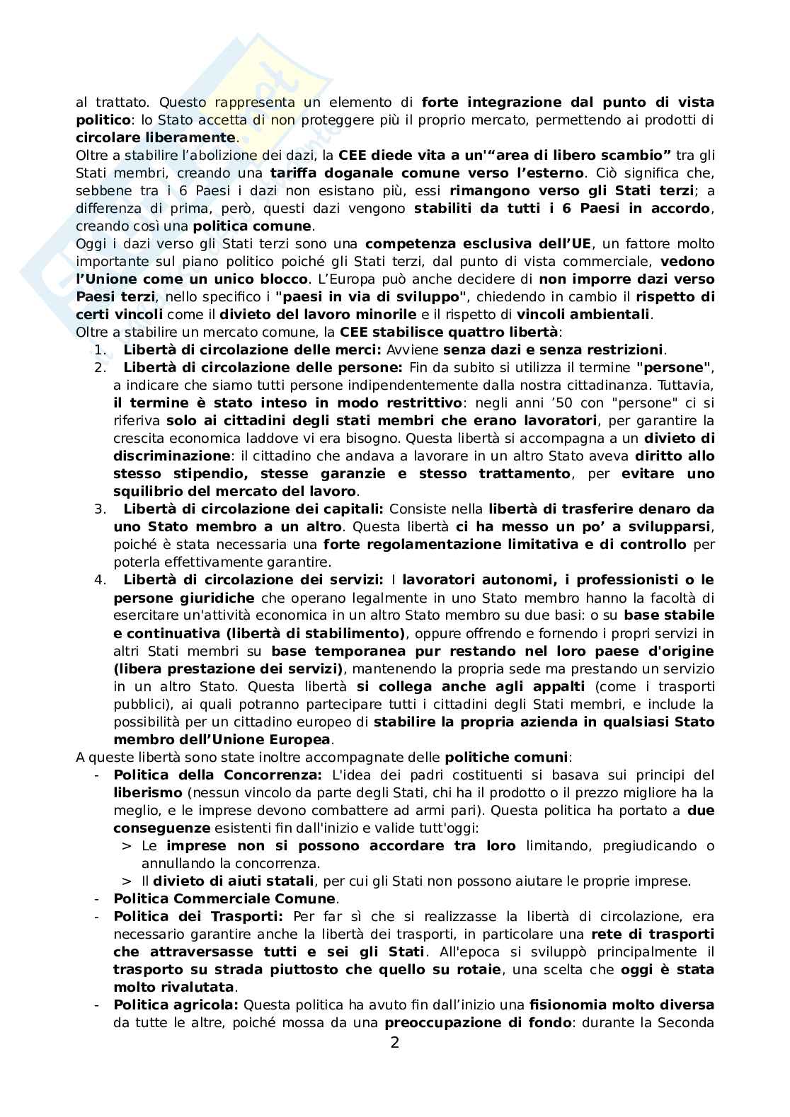 Riassunto esame Diritto dell'Unione Europea, Prof. Adinolfi Adelina, libro consigliato Introduzione al diritto dell'Unione Europea, Gaja, Adinolfi Pag. 2