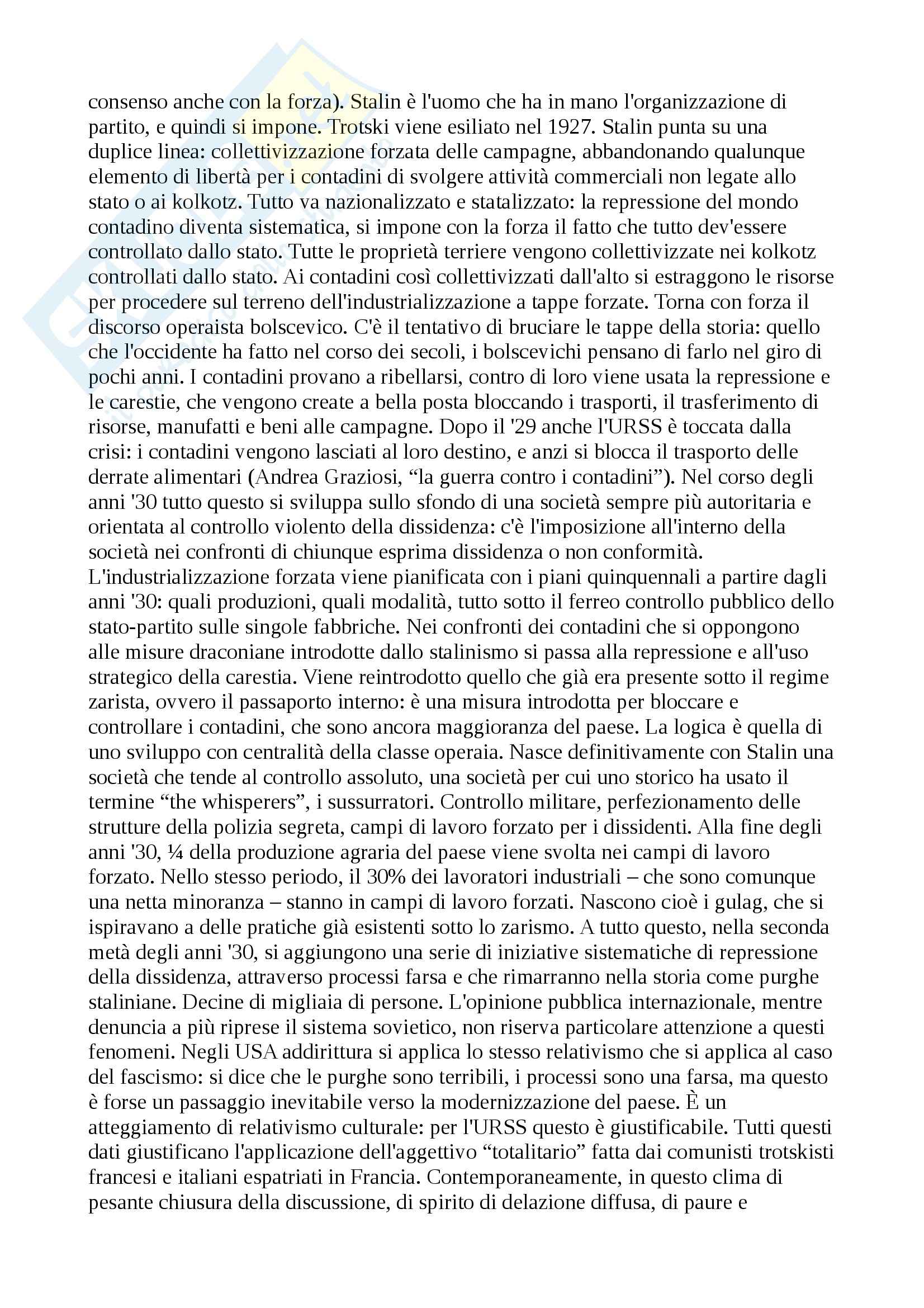 Storia contemporanea - Appunti Pag. 11