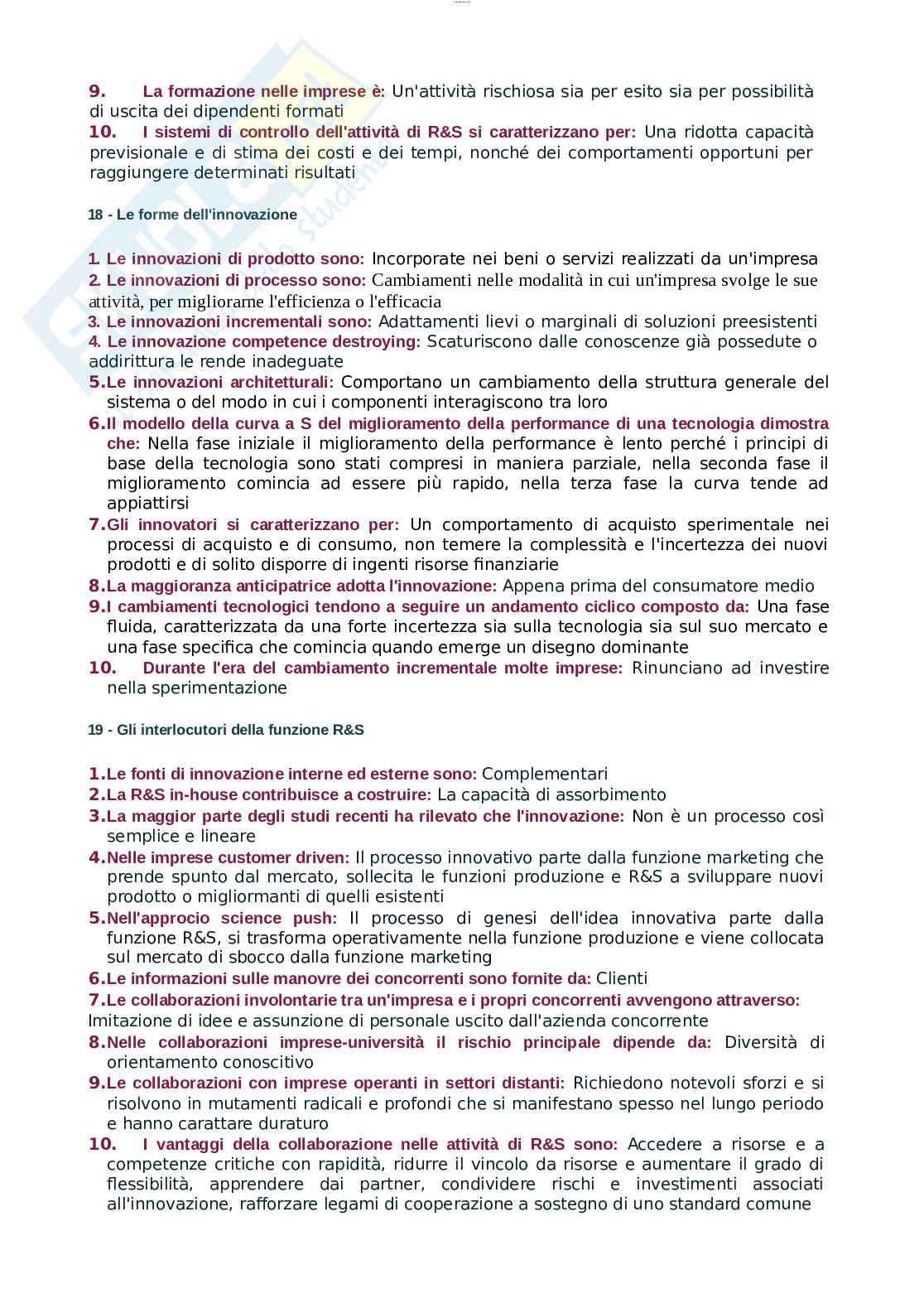 Paniere esame Sistemi per la gestione aziendale Pag. 11