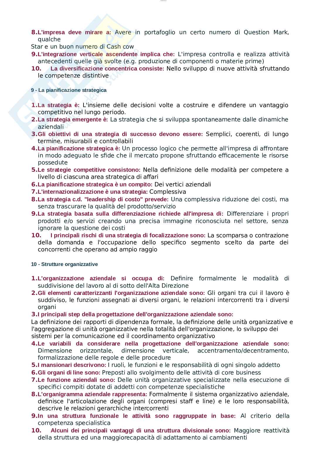 Paniere esame Sistemi per la gestione aziendale Pag. 6