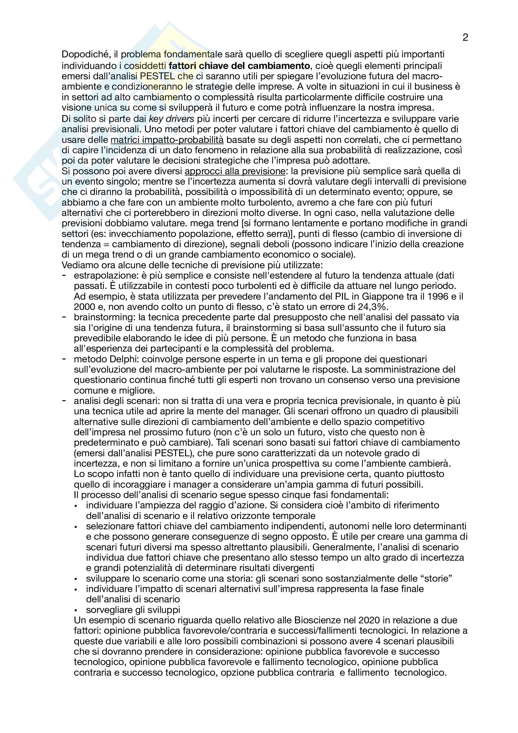 Strategia d'impresa, prof. Capone Pag. 2