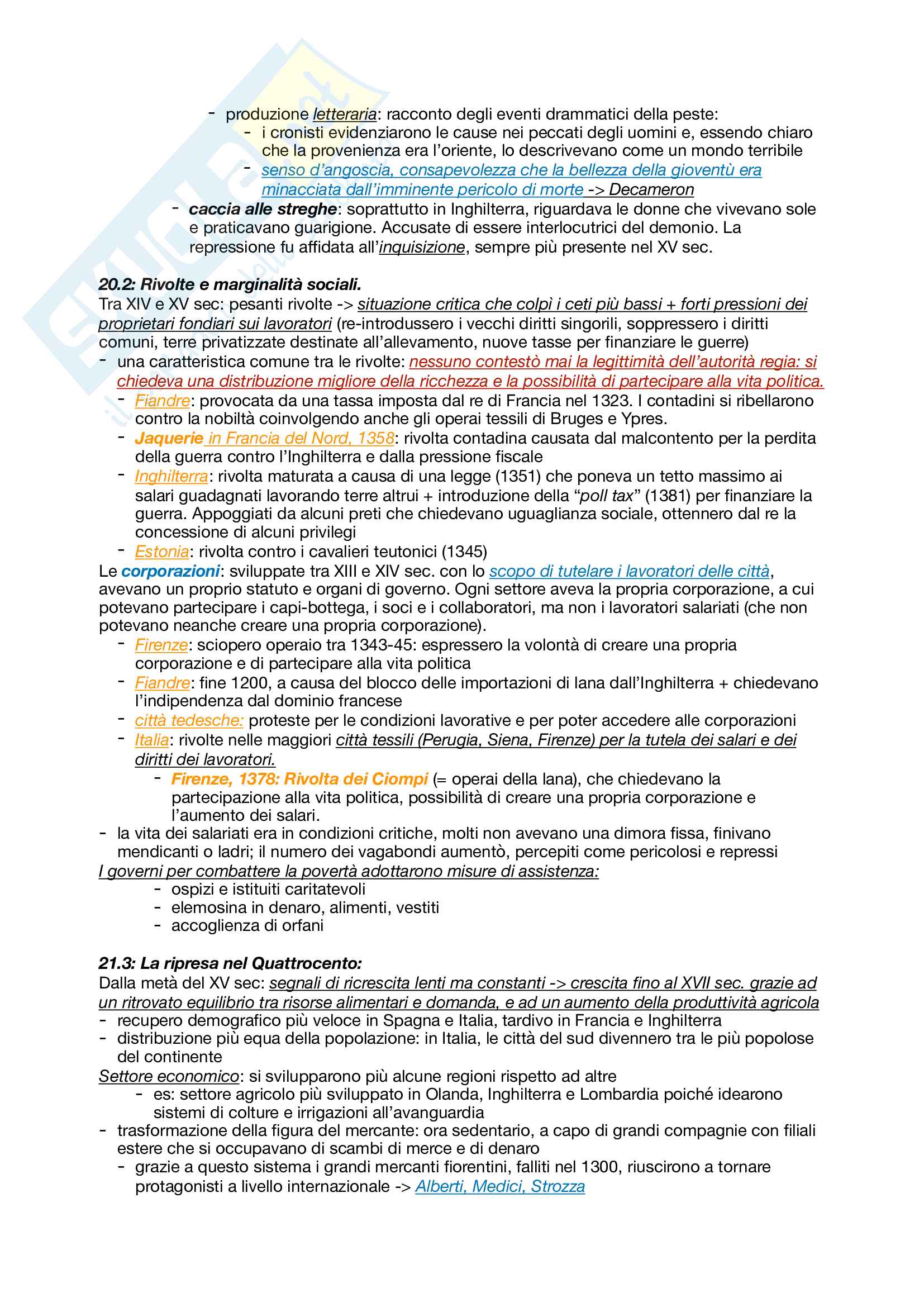 Riassunto esame storia medievale (istituzionale), prof. Lucioni, libro consigliato Manuale di storia medievale, Zorzi Pag. 41