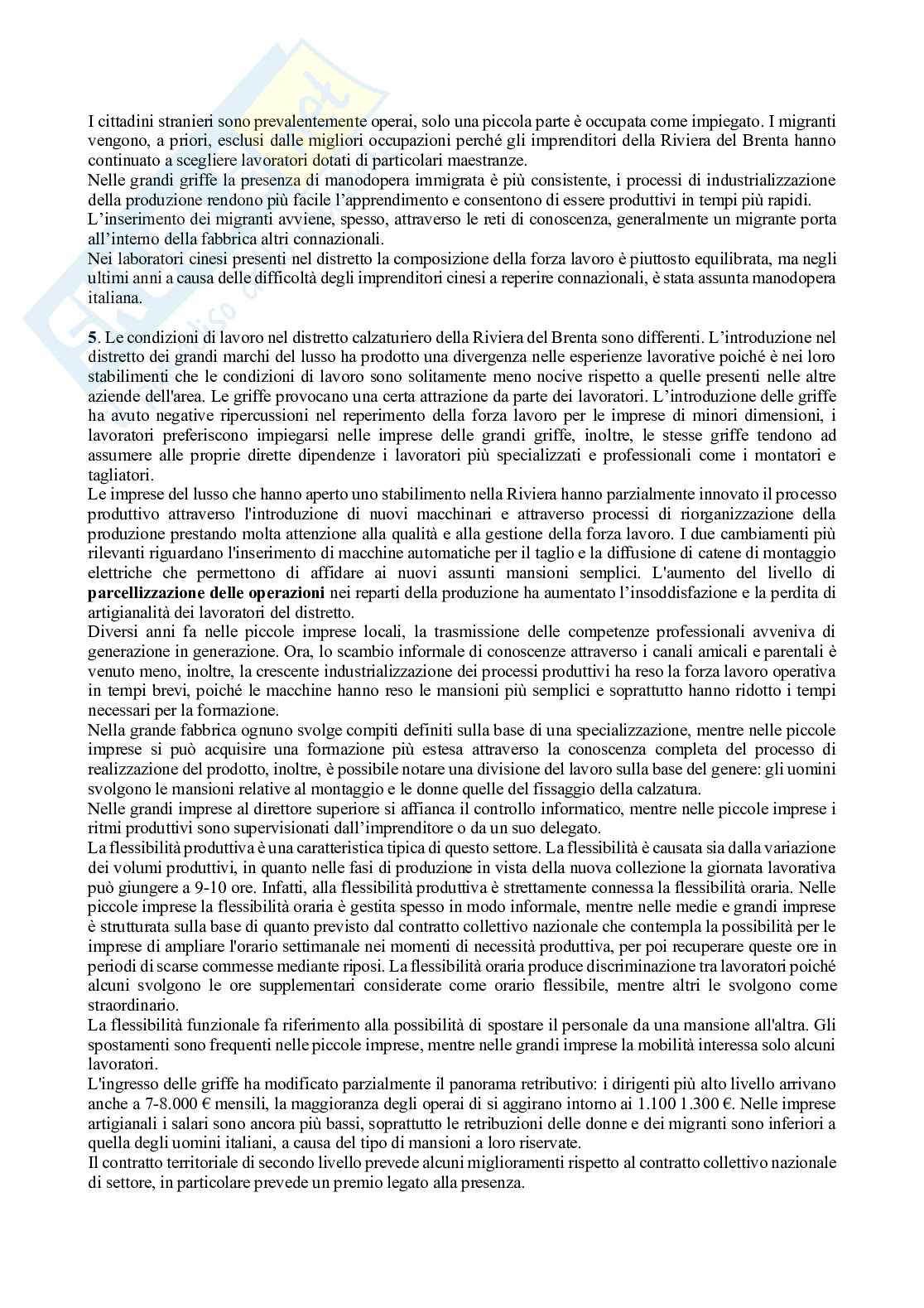 Riassunto esame Sociologia del lavoro, Prof. Vianello Francesca, libro consigliato I cieli e i gironi del lusso , Davide Bubbico Pag. 11