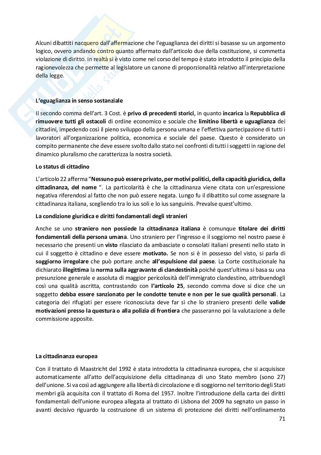 Riassunto esame Diritto pubblico, Prof. Vannini Silvio, libro consigliato Diritto Pubblico, Cesare Pinelli Pag. 71