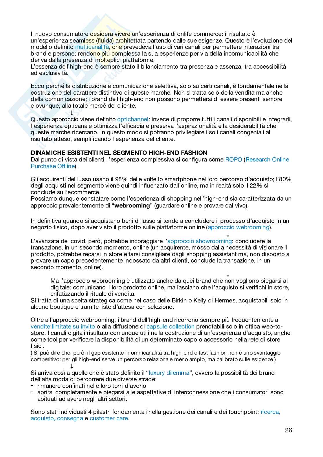 Appunti per l'esame del corso opzionale di Fashion Communication   Pag. 26