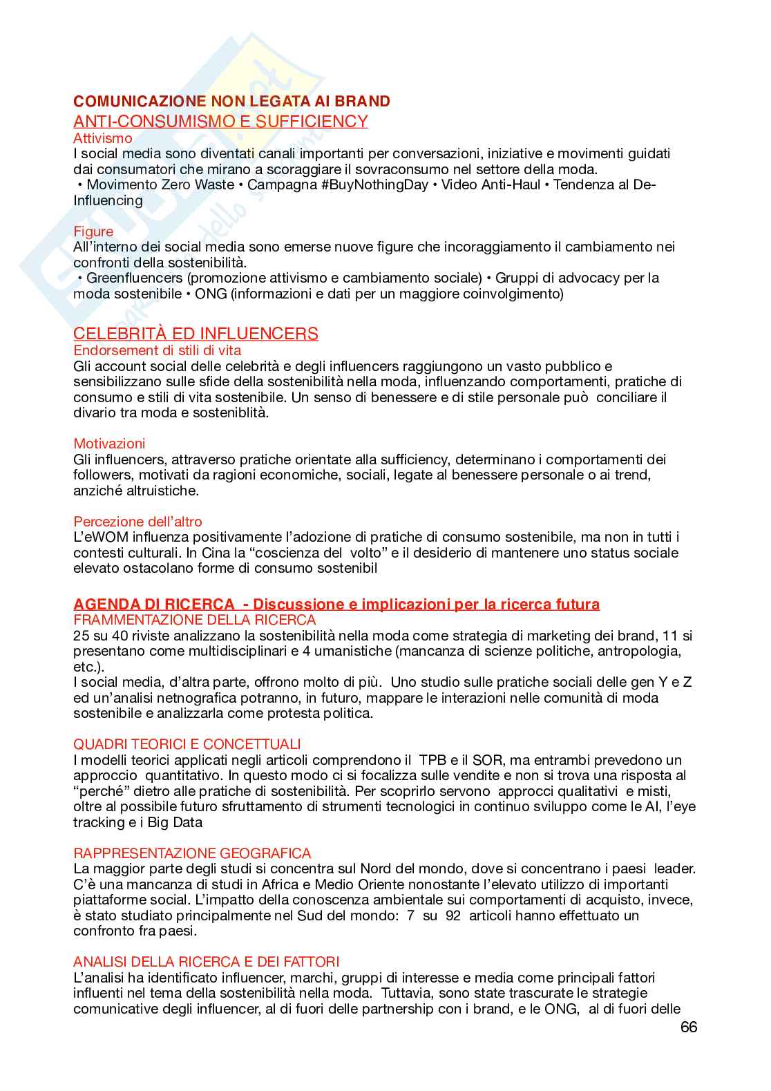 Appunti per l'esame del corso opzionale di Fashion Communication   Pag. 66