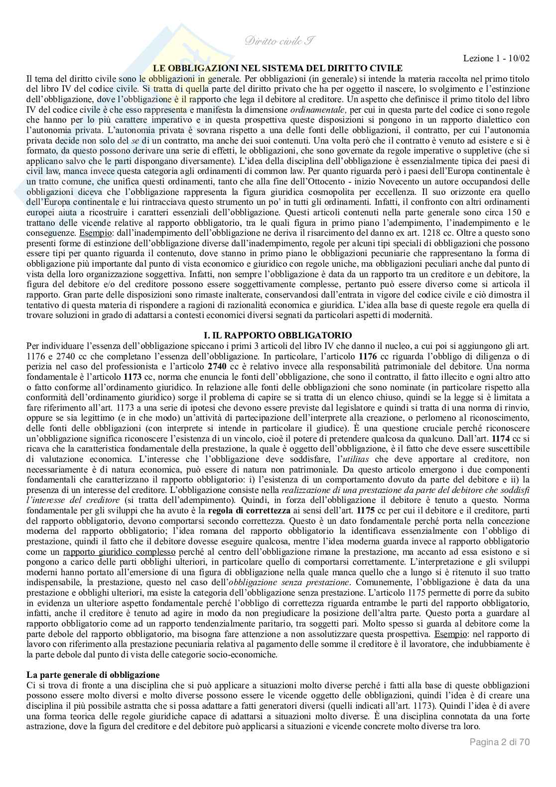 Diritto civile I  Pag. 2