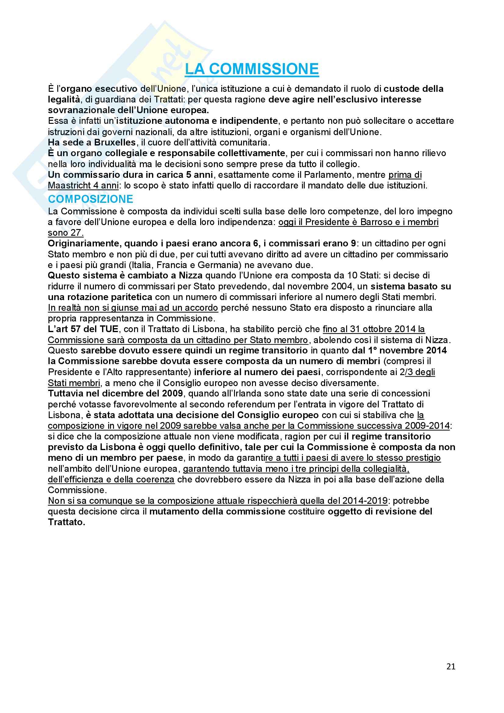 Riassunto esame Diritto dell'Unione Europea, prof. Baruffi, libro consigliato Tesauro Pag. 21