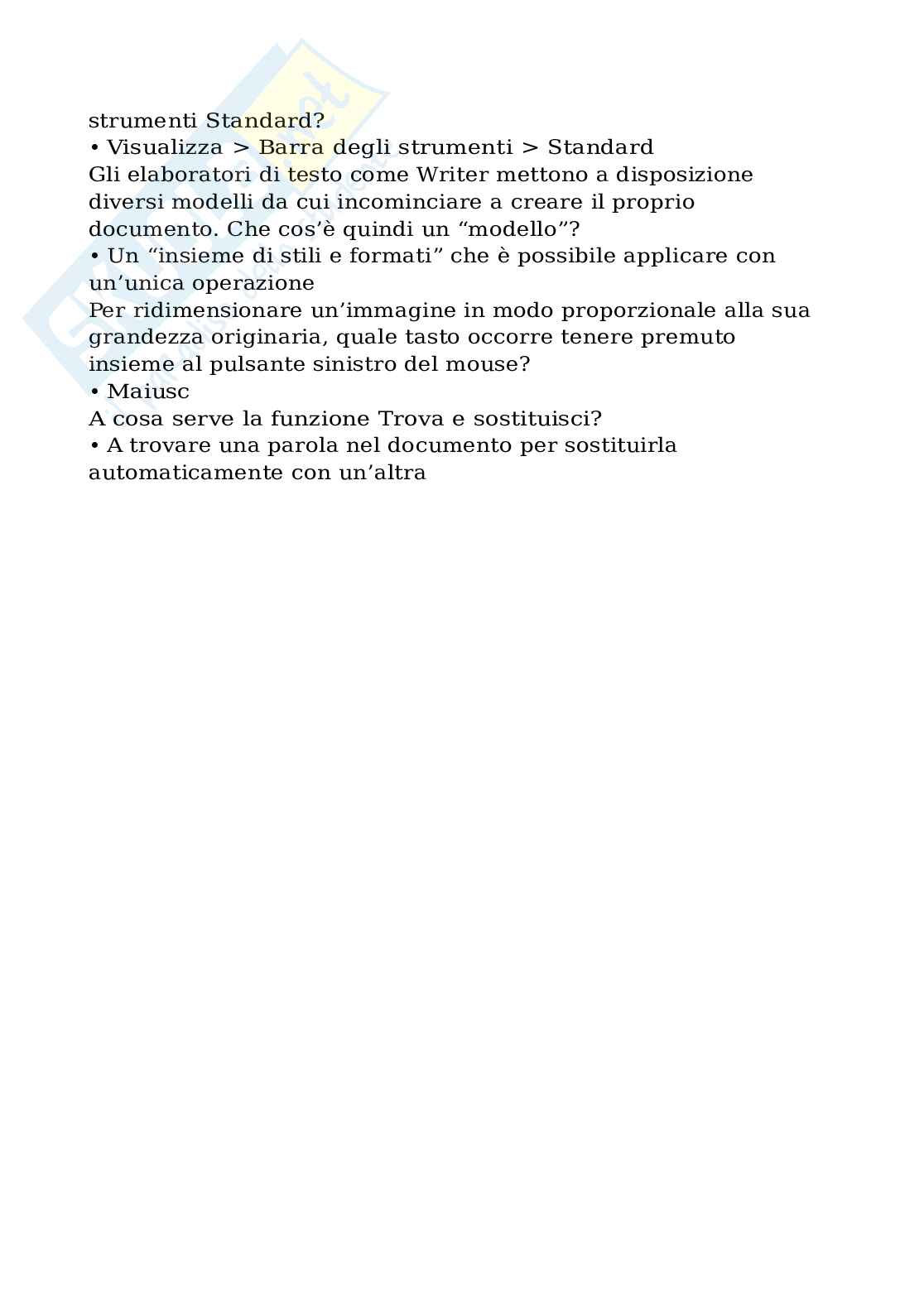 Eipass 7 moduli - Modulo 5 (guida alle funzioni e comandi di Writer per utenti). Aggiornato e completo. In ordine  Pag. 16