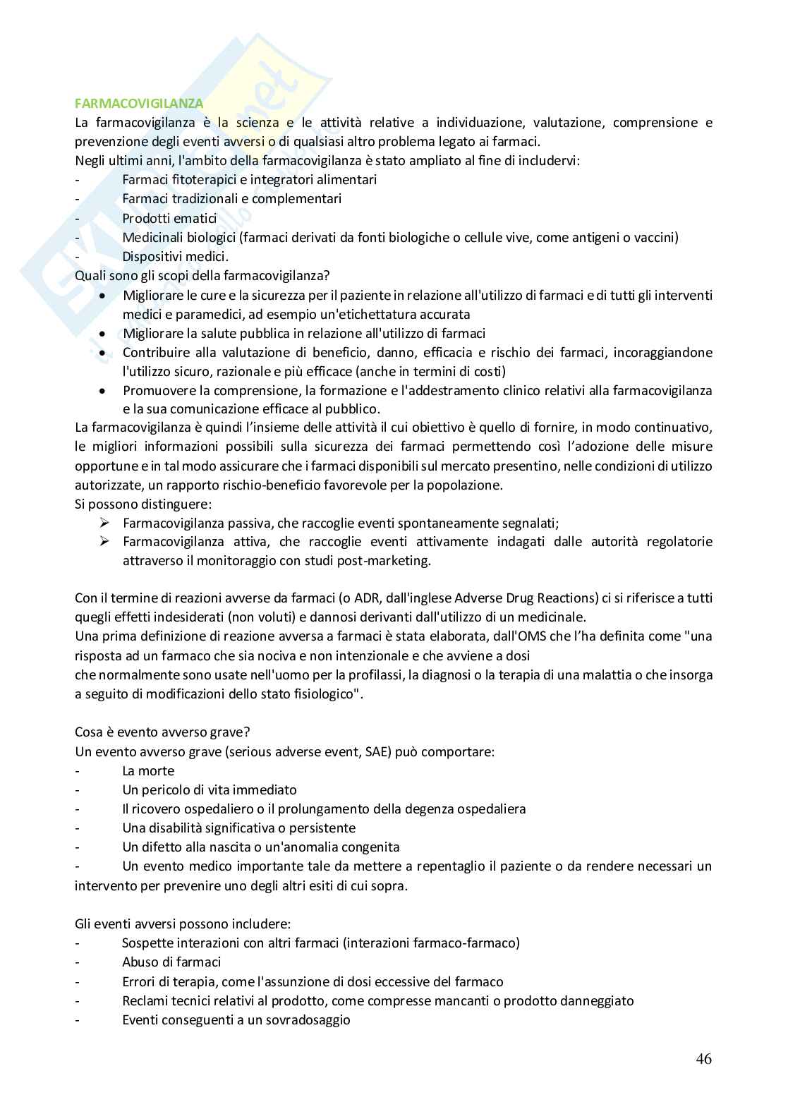 Appunti Farmacovigilanza  Pag. 46