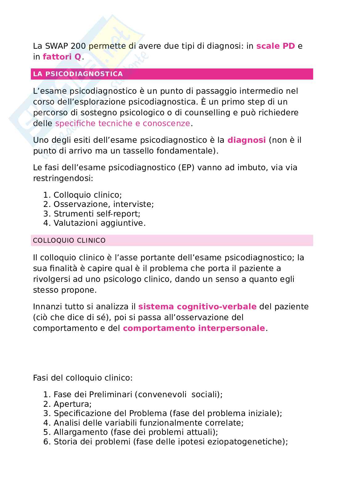 Appunti Psicologia clinica Pag. 11