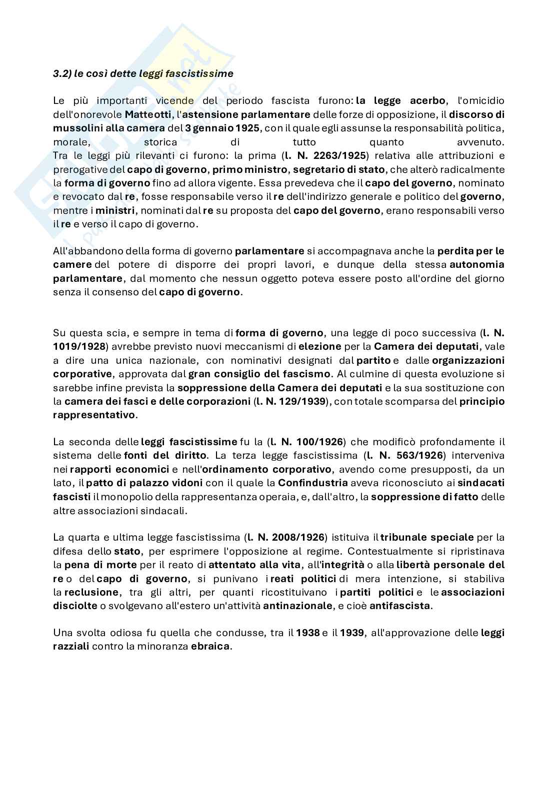 Riassunto esame Diritto costituzionale , Prof. Casamassima Vincenzo, libro consigliato Manuale di diritto costituzionale italiano ed europeo, Romboli Pag. 21