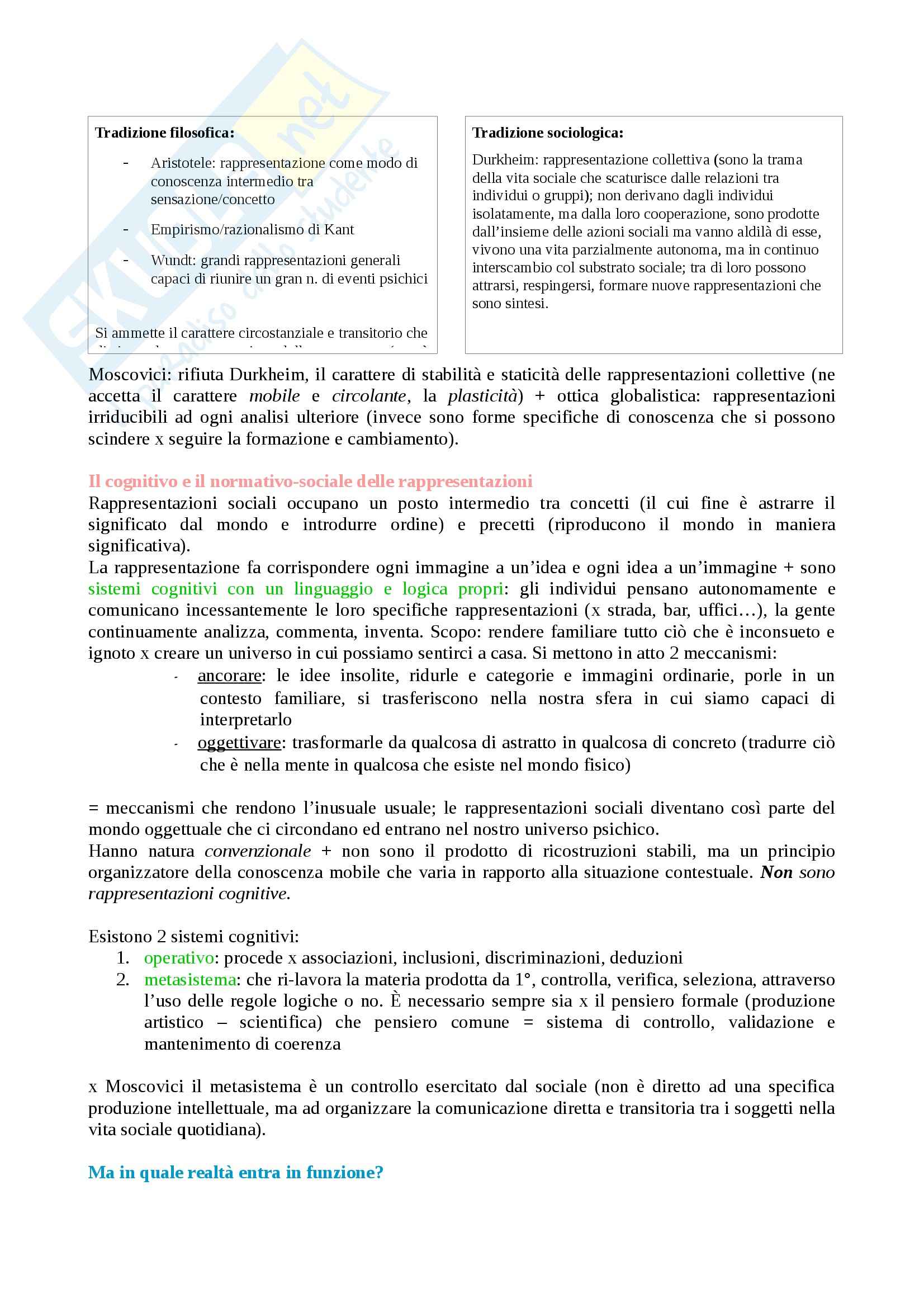 Riassunto esame Psicologia, prof. Rossati, libro consigliato Fondamenti teorici di psicologia sociale, Amerio Pag. 26