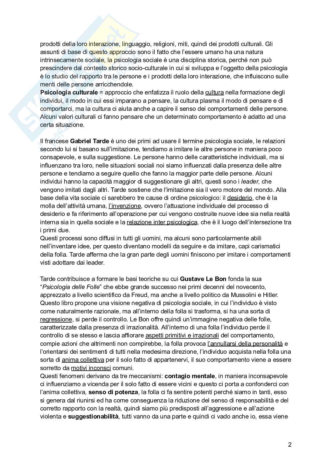 Appunti di Psicologia sociale  Pag. 2