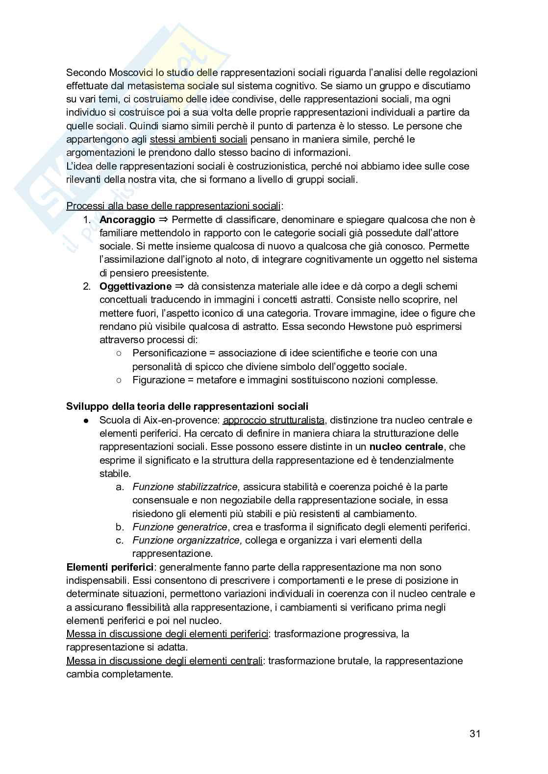Appunti di Psicologia sociale  Pag. 31