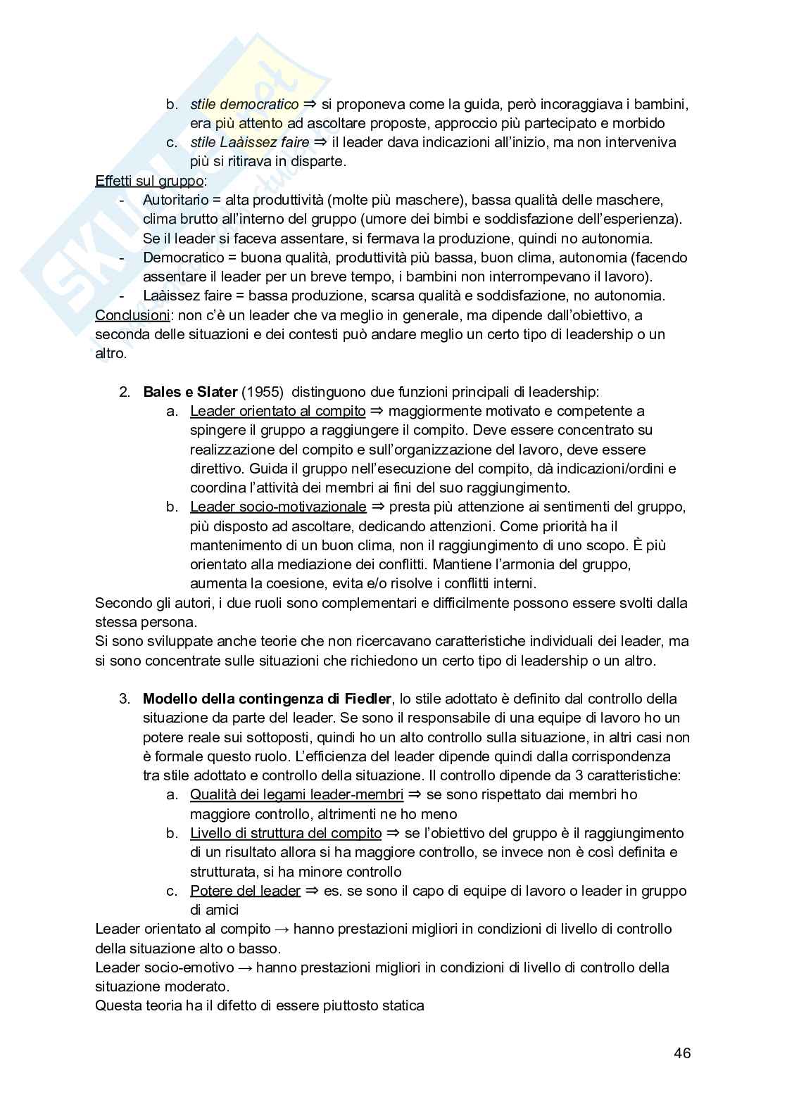 Appunti di Psicologia sociale  Pag. 46
