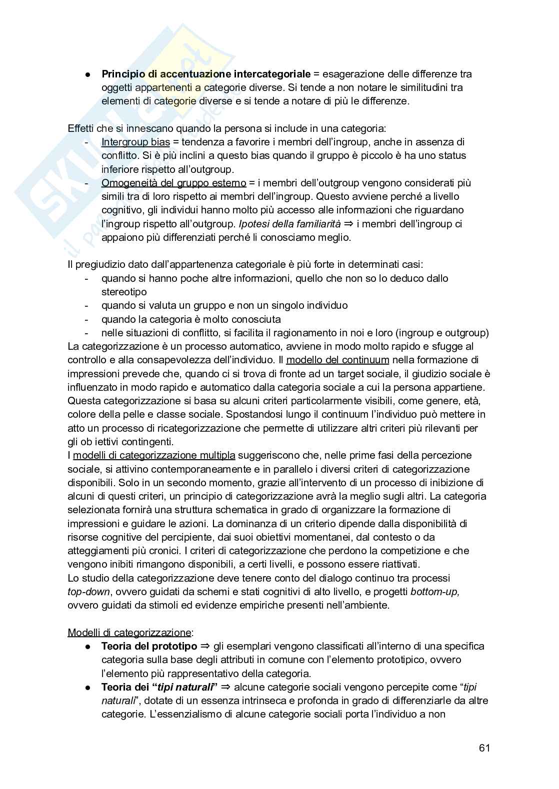 Appunti di Psicologia sociale  Pag. 61
