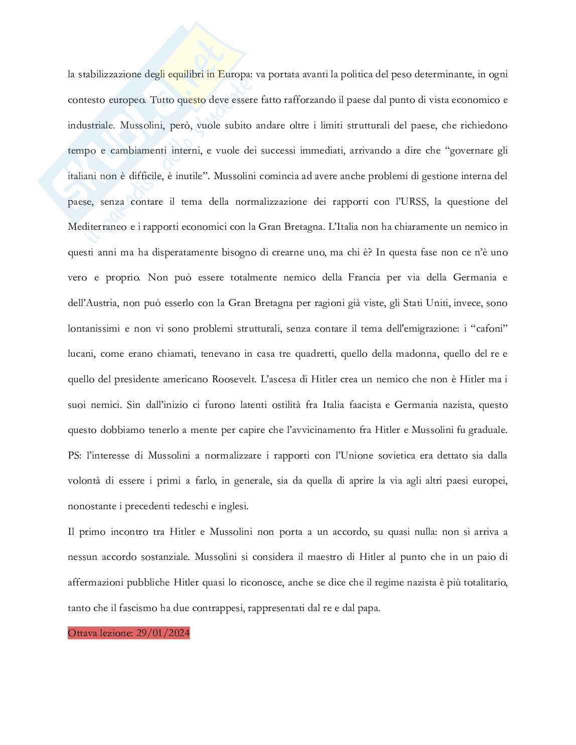 Riassunto esame Storia della politica estera italiana, Prof. Graglia Piero, libro consigliato La politica estera dell'Italia, dallo Stato unitario ai giorni nostri, Mammarella, Cacace Pag. 36