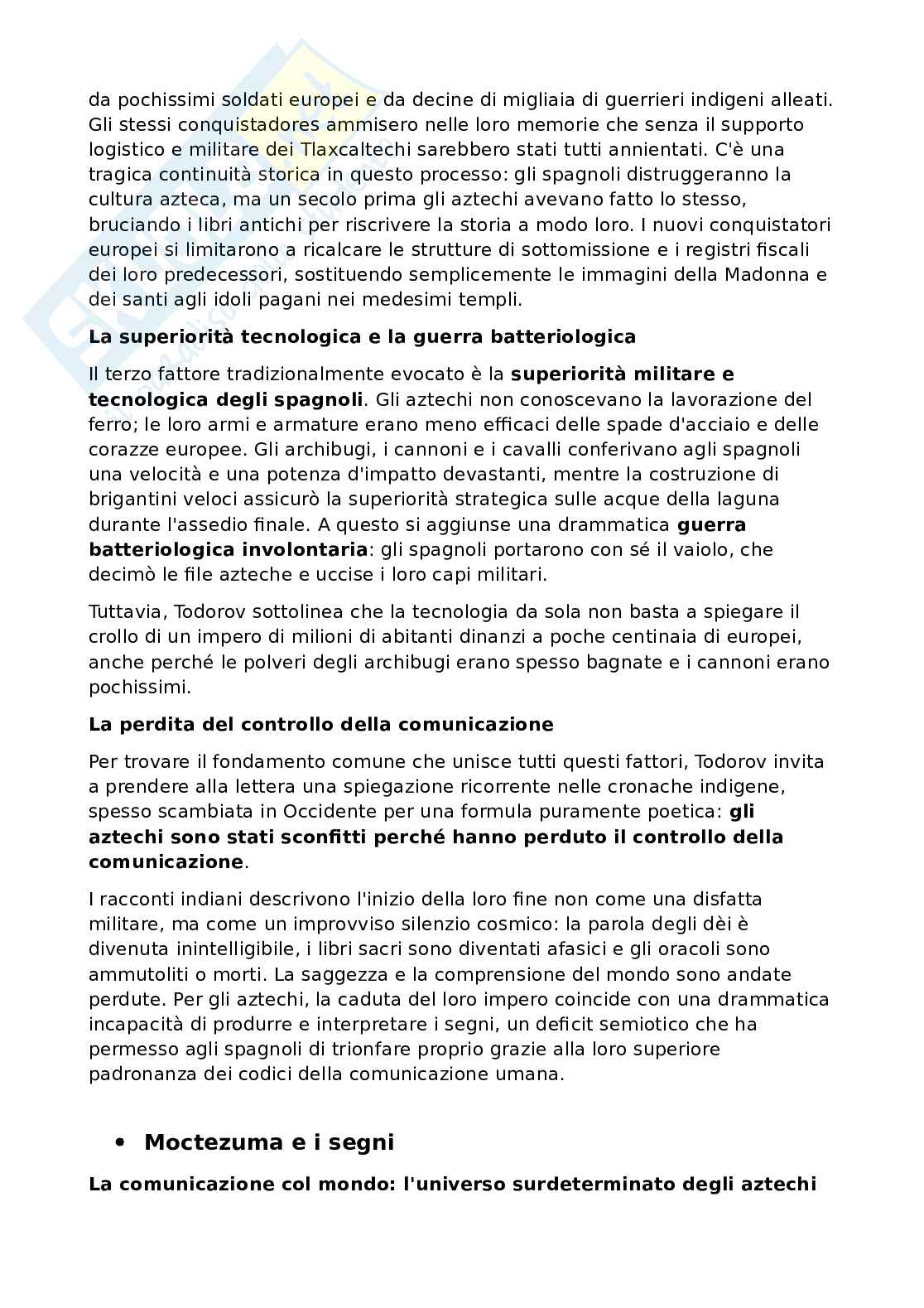 Riassunto esame Antropologia culturale, Prof. Raffa Valentina, libro consigliato La conquista dell'America. Il problema dell'altro , Todorov Pag. 11