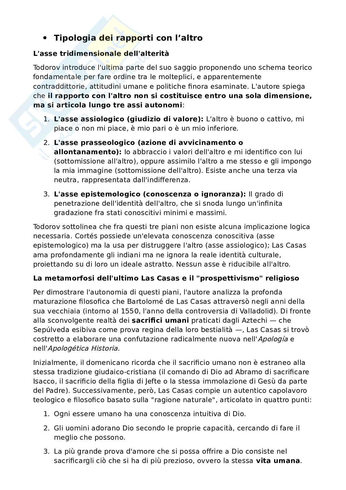 Riassunto esame Antropologia culturale, Prof. Raffa Valentina, libro consigliato La conquista dell'America. Il problema dell'altro , Todorov Pag. 26