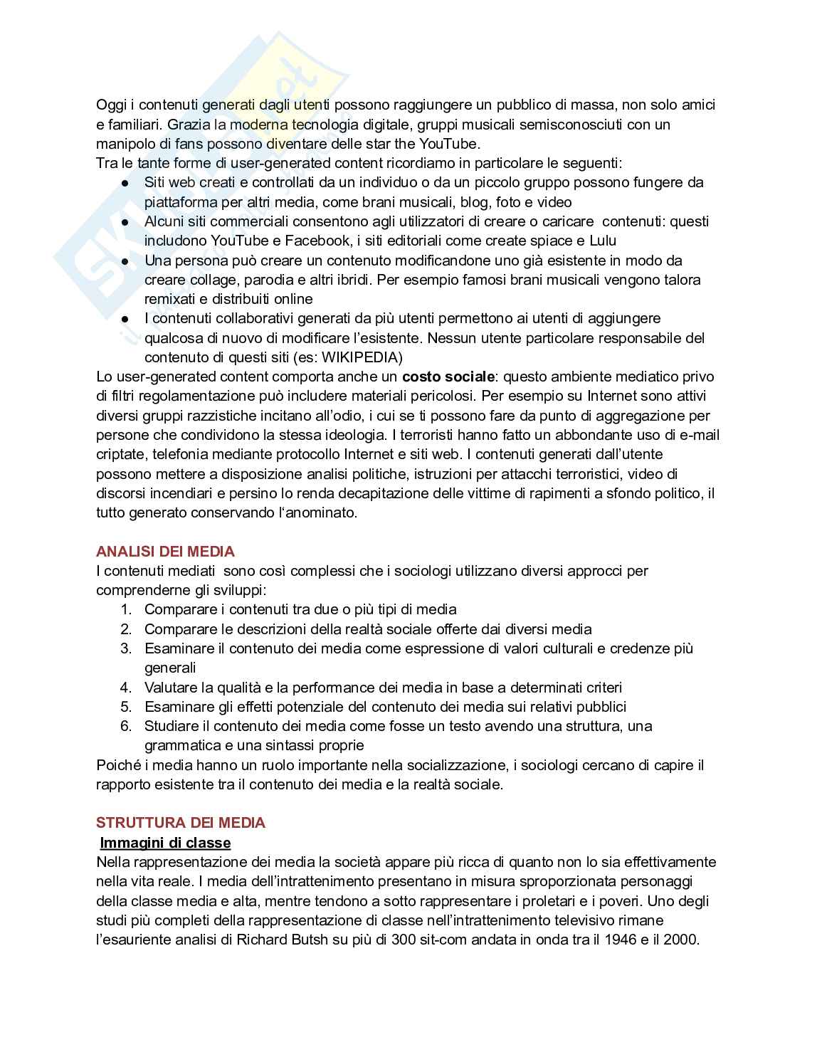 Riassunto esame Sociologia generale, Prof. Benasso Sebastiano, libro consigliato Sociologia generale. Temi, concetti, strumenti, David Croteau, William Hoynes Pag. 41