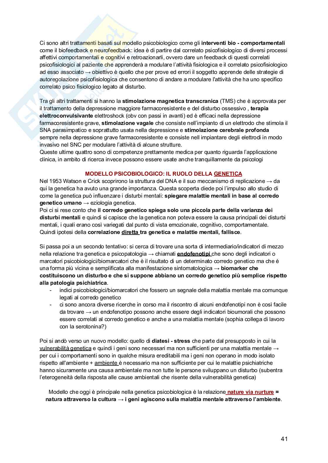 Psicologia clinica (modelli teorici, assessment e disturbi clinici) Pag. 41