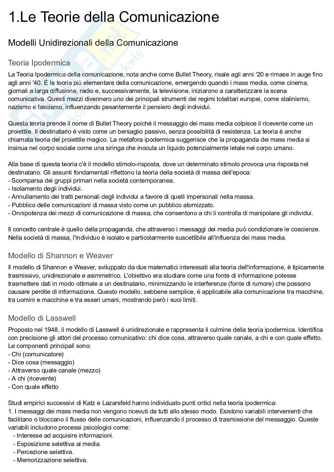 Appunti esame di Comunicazione pubblica e istituzionale Pag. 1