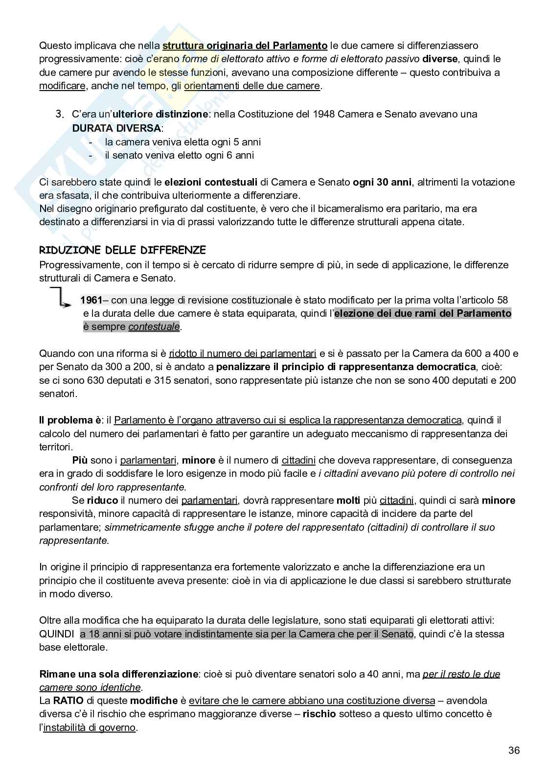 Diritto costituzionale Pag. 36