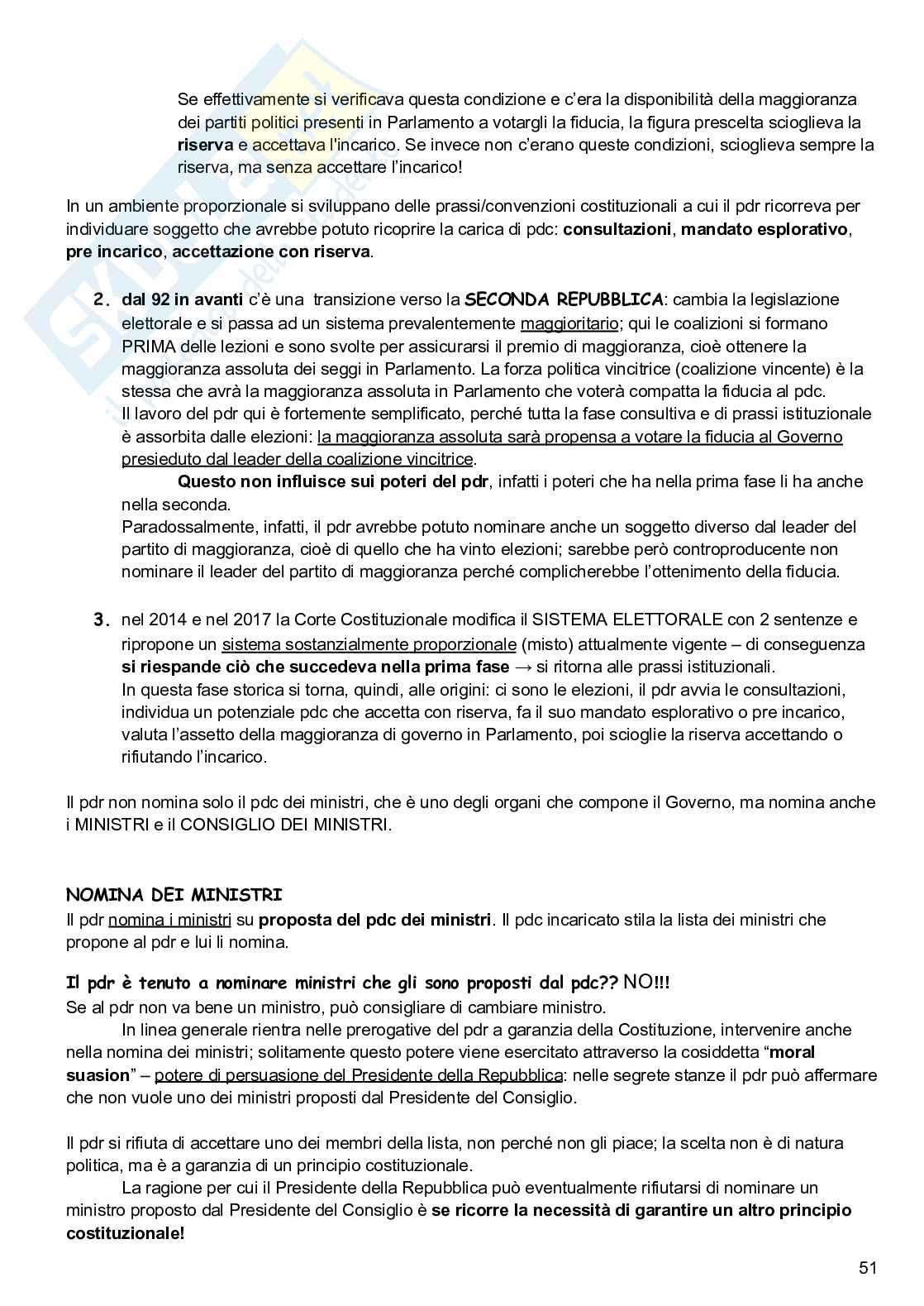 Diritto costituzionale Pag. 51