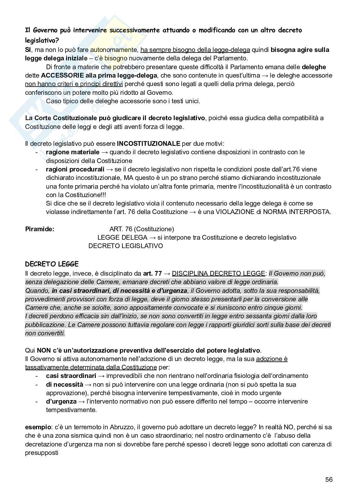 Diritto costituzionale Pag. 56