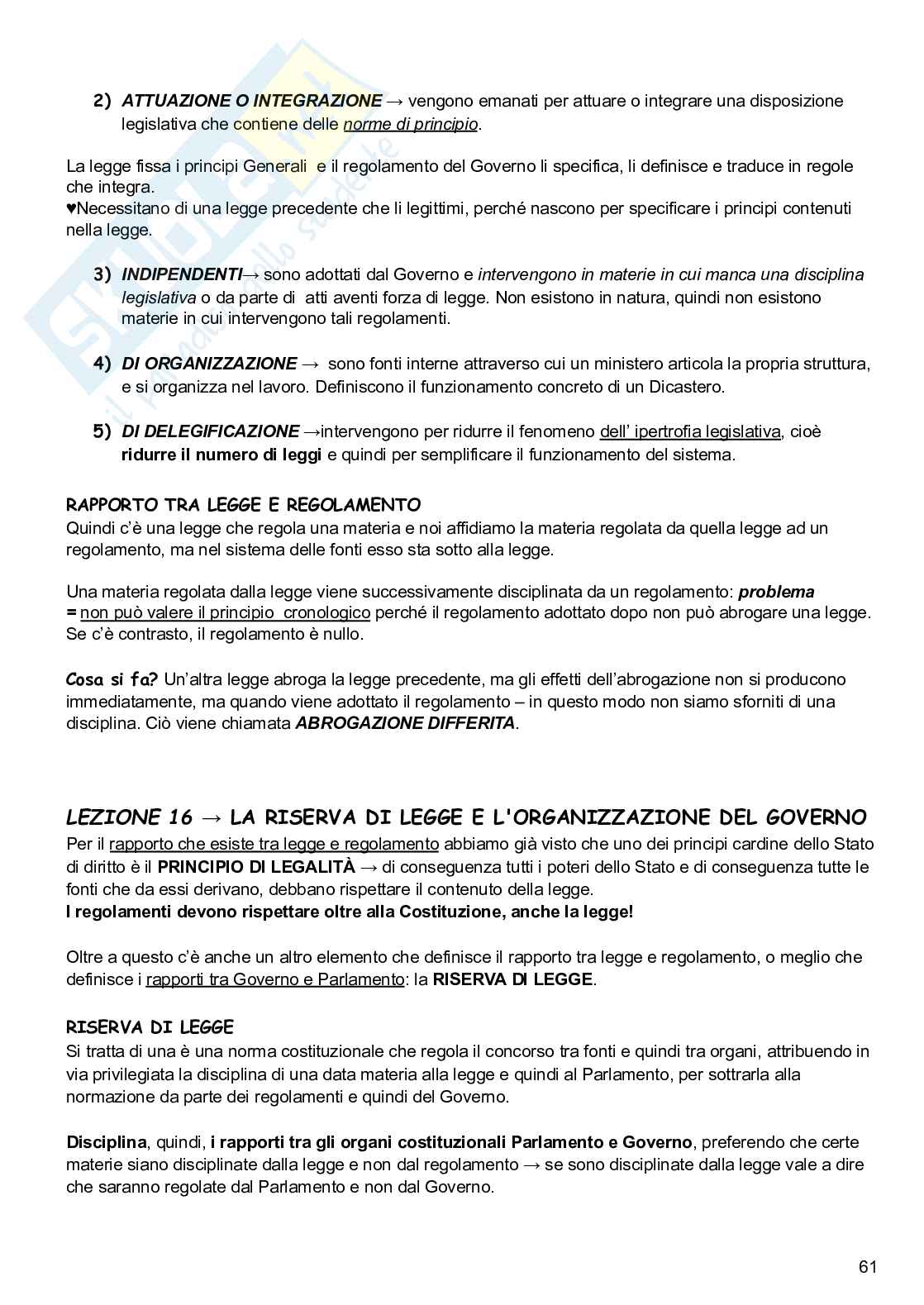 Diritto costituzionale Pag. 61