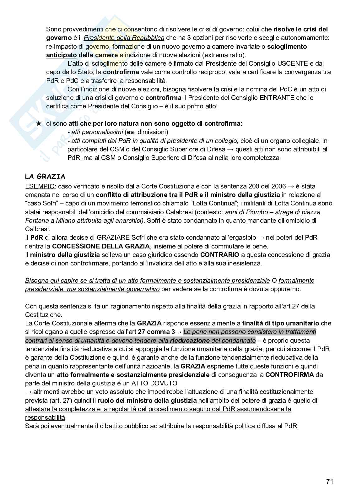 Diritto costituzionale Pag. 71
