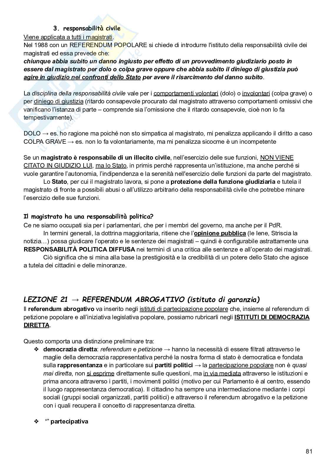 Diritto costituzionale Pag. 81