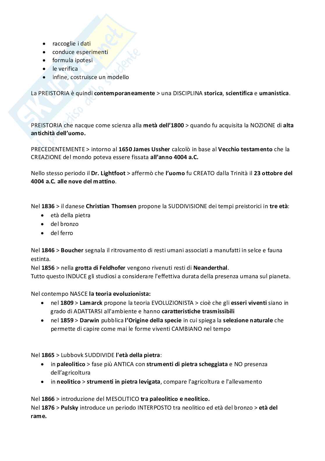 Appunti completi Preistoria e Protostoria Pag. 2