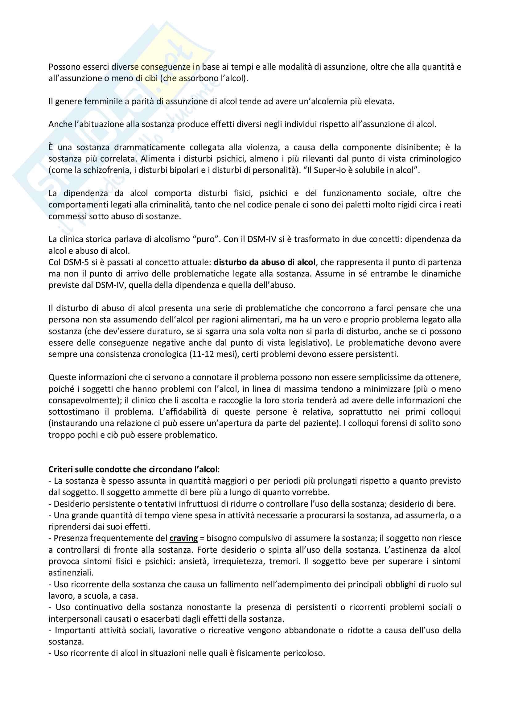 Appunti psicologia clinica forense - Professor Franco Freilone Pag. 26