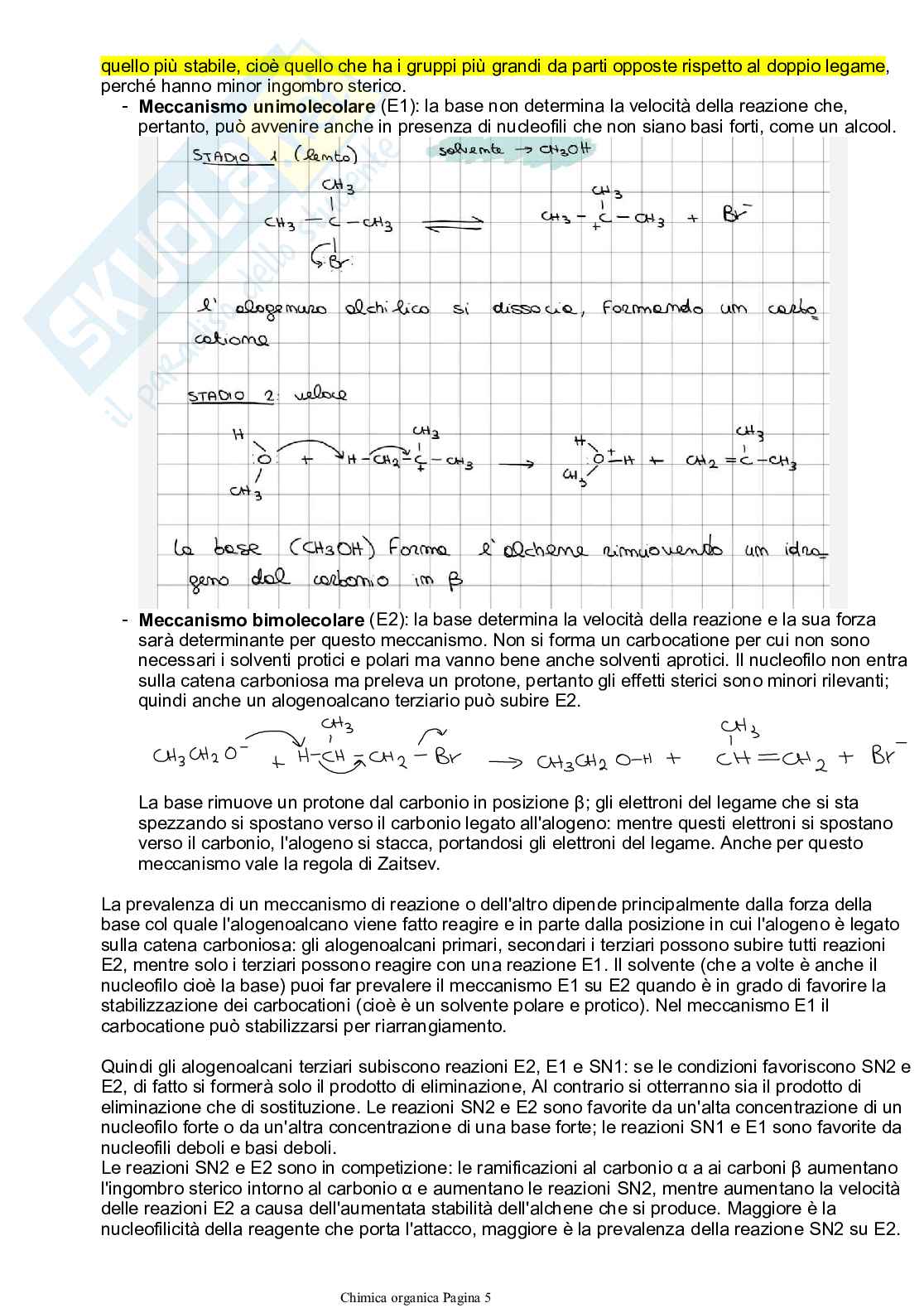 Riassunto esame Chimica organica per l'ingegneria chimica e alimentare, Prof. Savorani Francesco, libro consigliato Elementi di chimica organica, Yurkanis Bruice Pag. 26