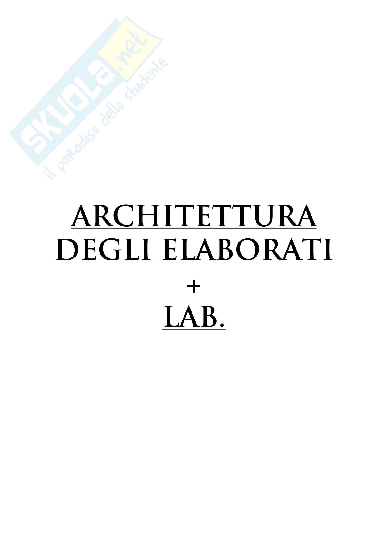 Architettura degli elaborati - Appunti Pag. 1