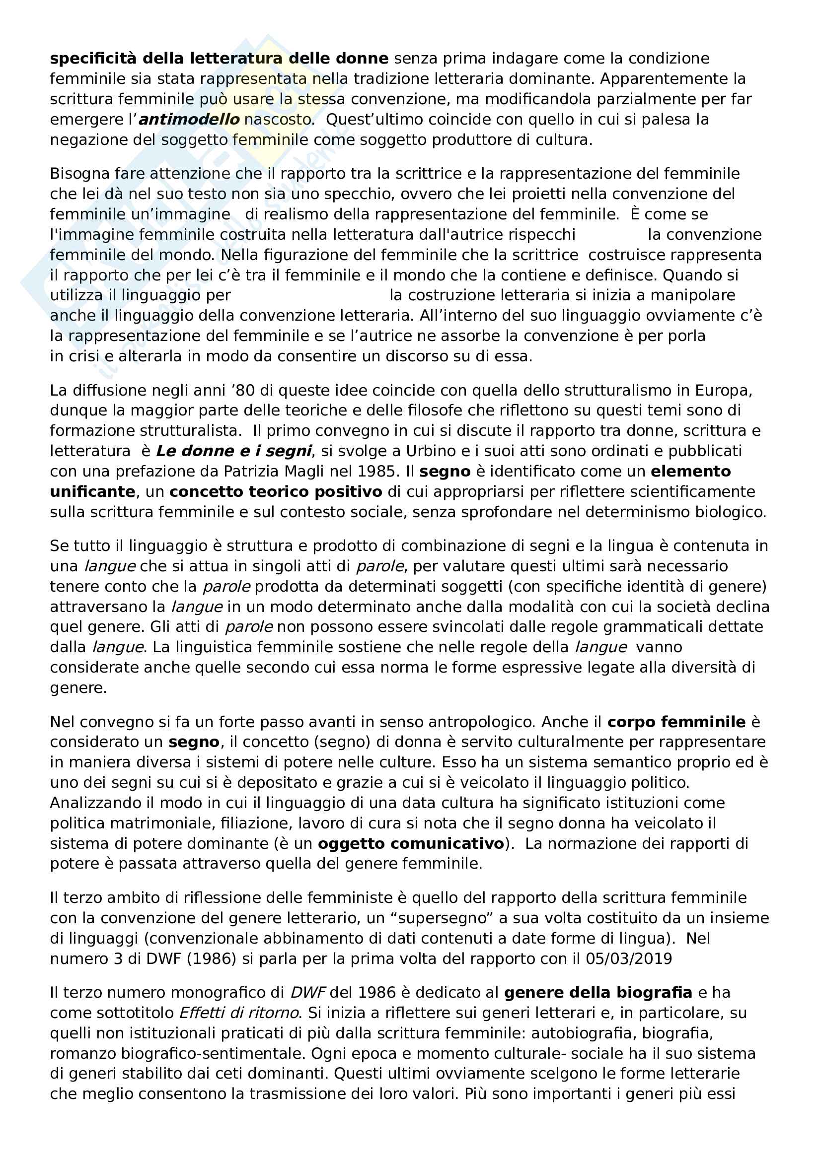 Letteratura italiana II, prof. Storini Pag. 11