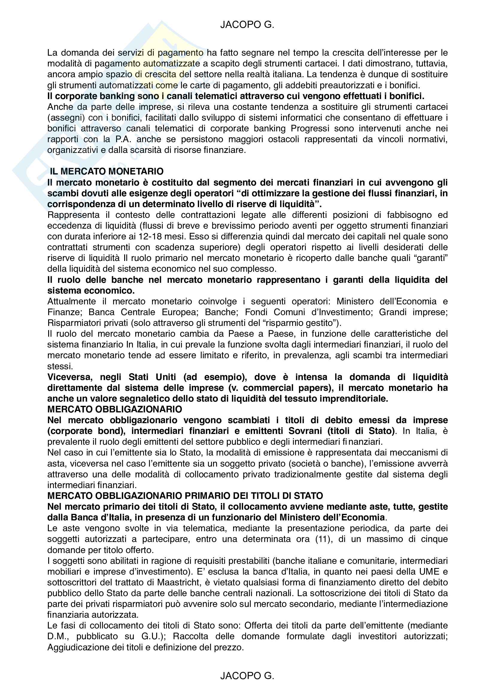 Riassunto economia degli intermediari finanziari Pag. 21