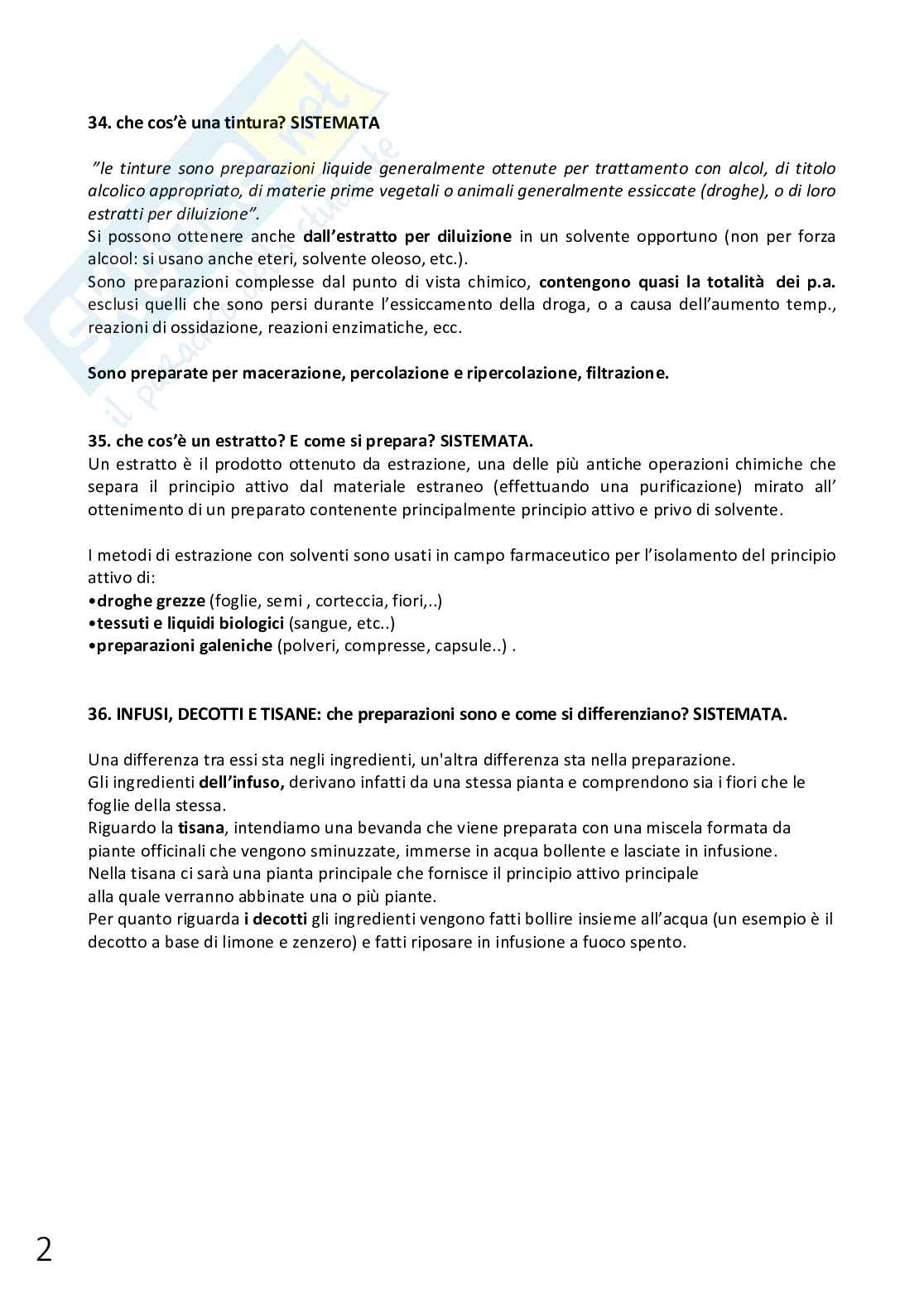 Domande Fitochimica 3 Pag. 1