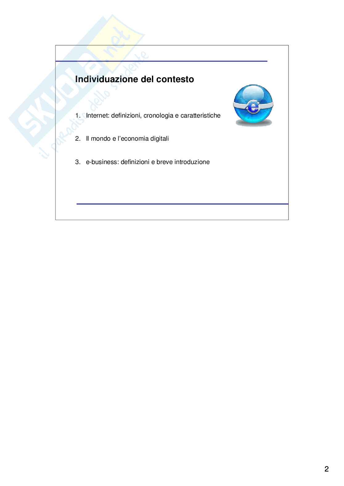 Web economy e mondo bancario Pag. 2