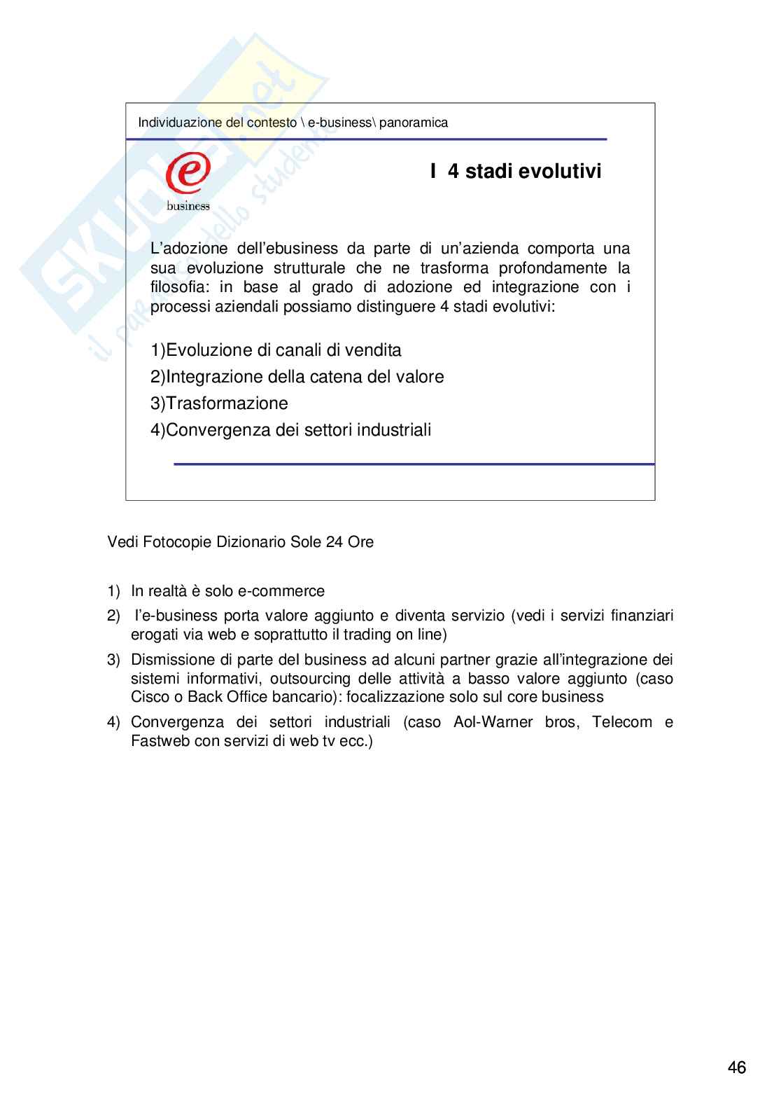 Web economy e mondo bancario Pag. 46