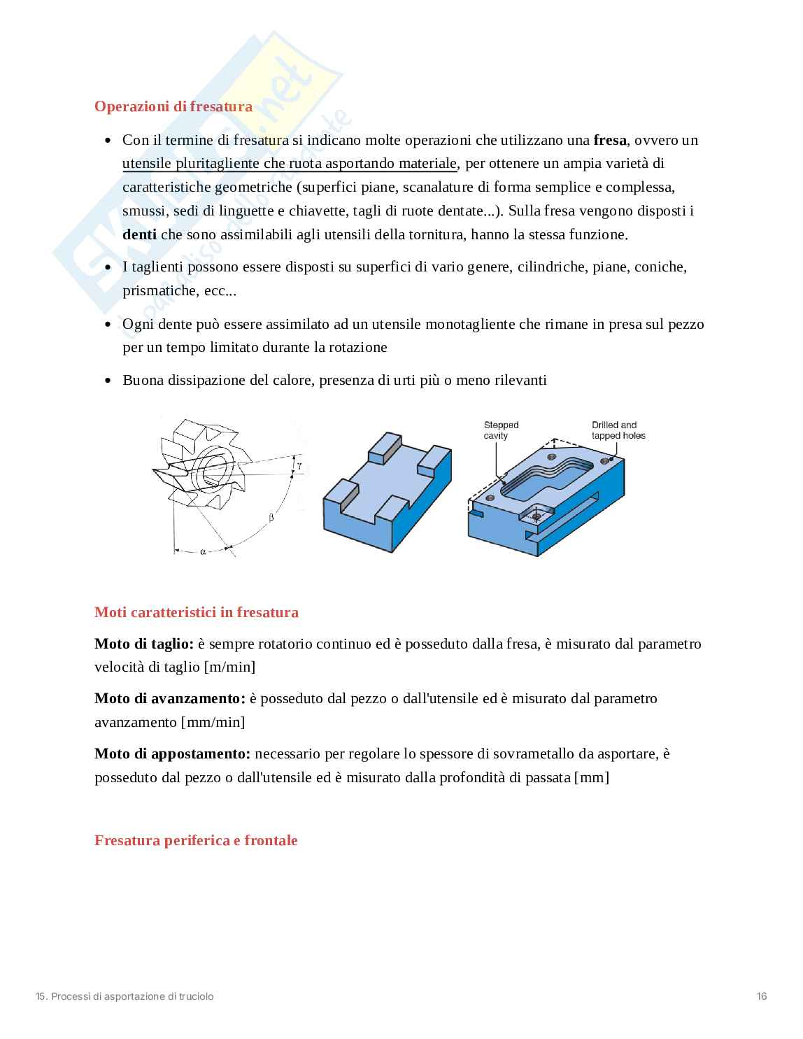 Processi di asportazione di truciolo Pag. 16