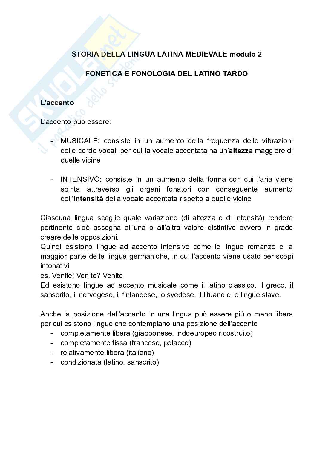 Riassunto esame Storia della lingua latina medievale, Prof. Ricciardi Alberto, libro consigliato Manuale di latino medievale, Norberg, Dag, Oldoni Pag. 1