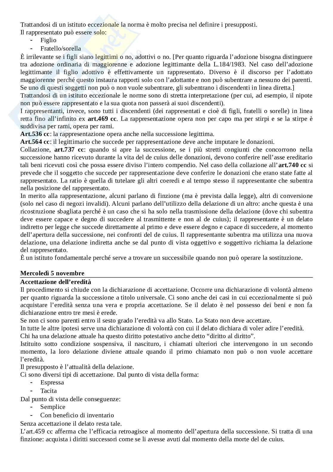 Riassunto esame Diritto ereditario, Prof. Stefini Umberto, libro consigliato Diritto delle successioni, Bonilini Pag. 16
