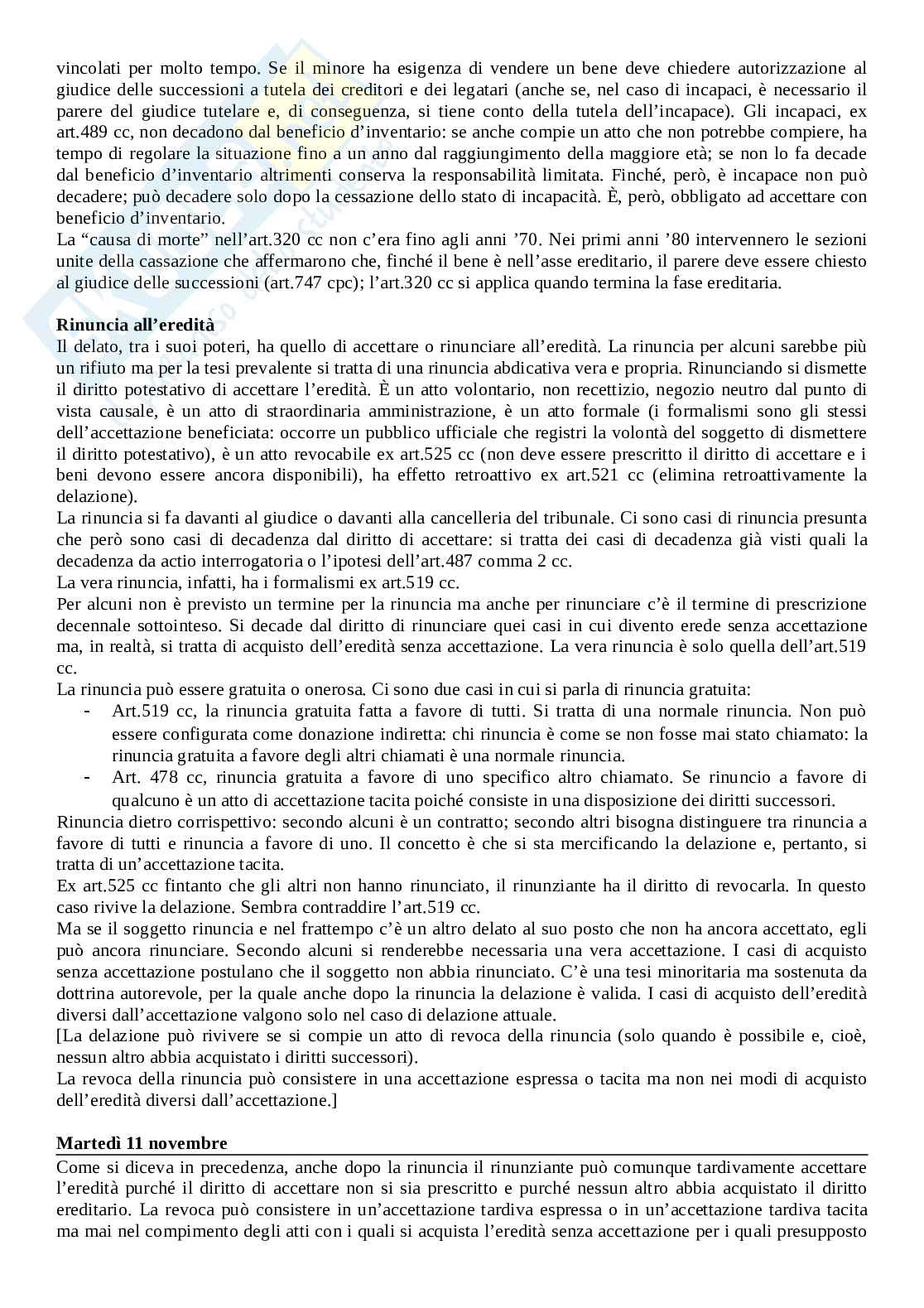 Riassunto esame Diritto ereditario, Prof. Stefini Umberto, libro consigliato Diritto delle successioni, Bonilini Pag. 21