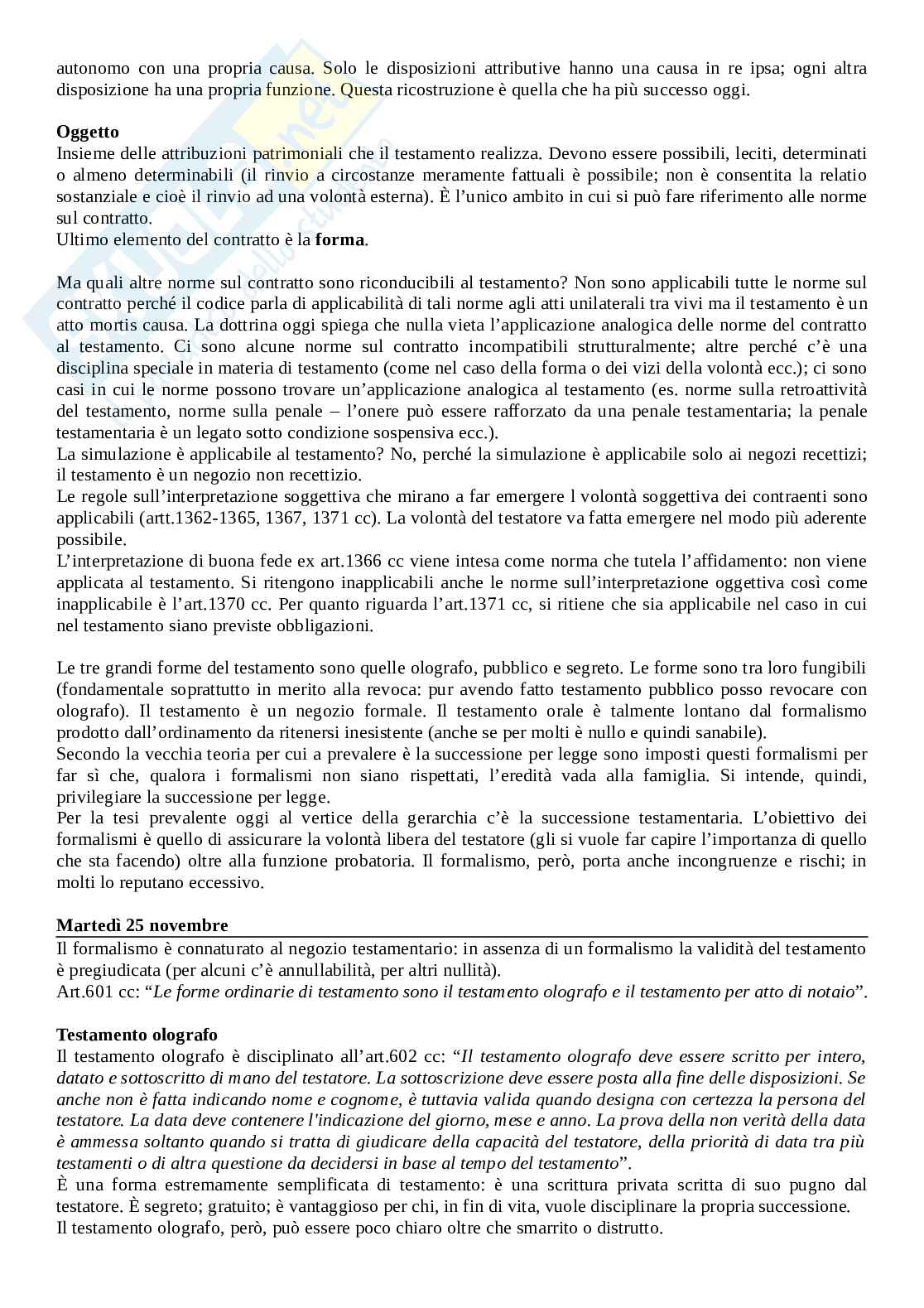 Riassunto esame Diritto ereditario, Prof. Stefini Umberto, libro consigliato Diritto delle successioni, Bonilini Pag. 46