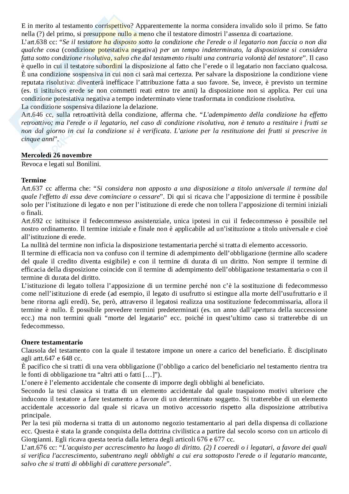 Riassunto esame Diritto ereditario, Prof. Stefini Umberto, libro consigliato Diritto delle successioni, Bonilini Pag. 51